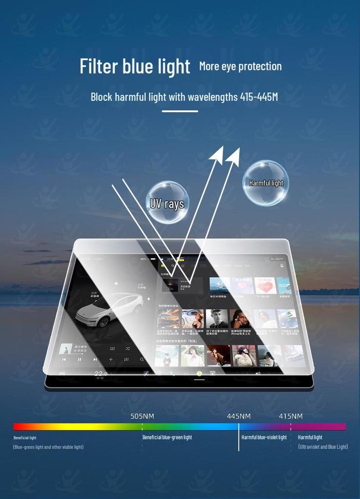 Compatible Tempered Glass Screen Protector for IM LS6/LS8/LS9 Central Control - Dust-Free Interior Upgrade