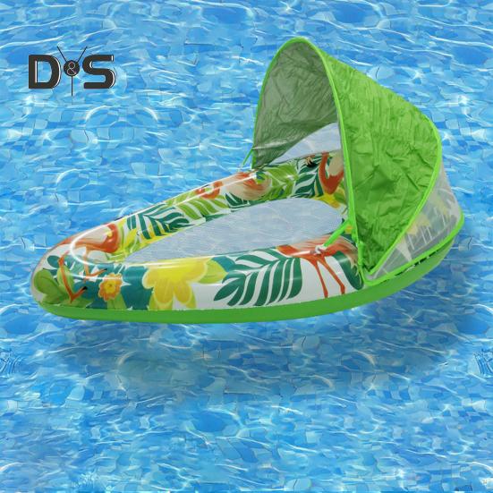 Плавающий бассейн с навесом, надувной шезлонг для взрослых, плавательный бассейн, водное кресло, шезлонг для летних пляжных вечеринок, водных развлечений
