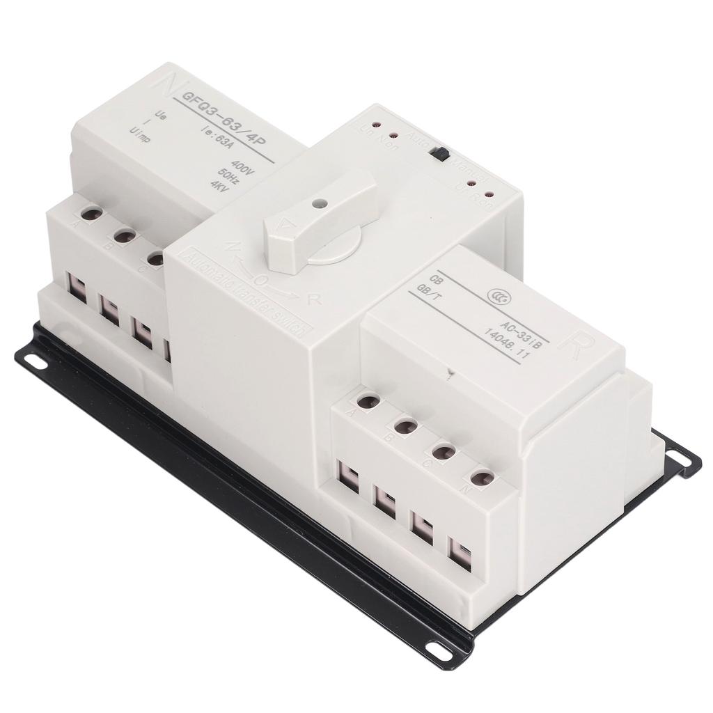 Мини Двойной Источник Питания Автоматический Переключатель 2 Режима Управления Высокая Проводимость Переключатель Генератора AC400V 63A