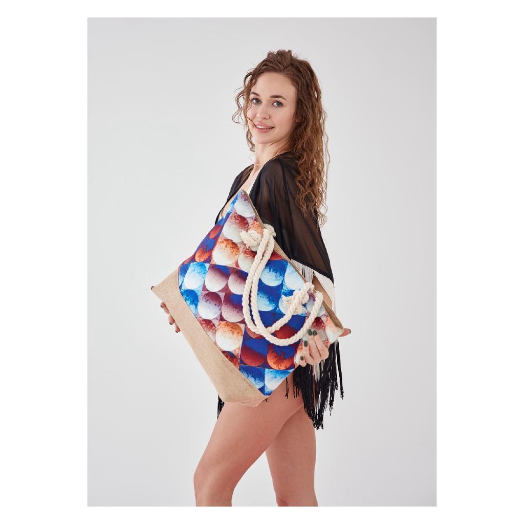 Женская пляжная сумка (с застежкой-молнией)