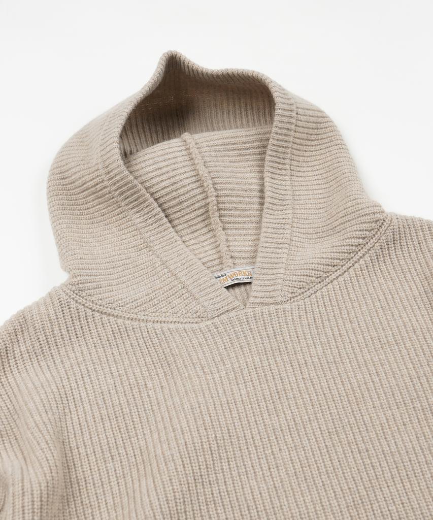 Свитер с капюшоном FRIZMWORKS 'Kangaroo Knit' _ Овсяный