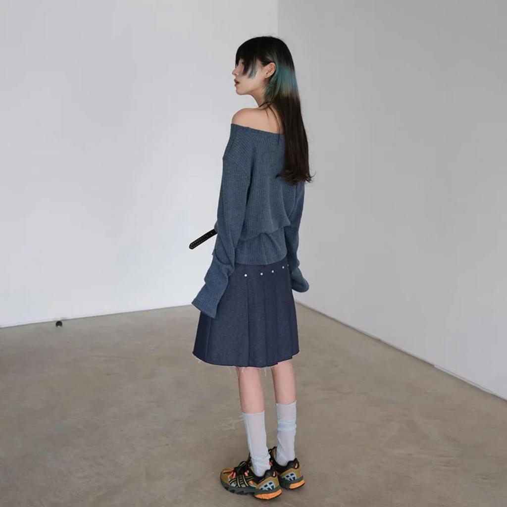 VAYLA Осень Харадзюку Женские футболки с принтом Винтажная уличная одежда Гранж Асимметричный воротник Топы Эстетика Y2k Свободные Повседневные Хип-хоп Винтажные топы