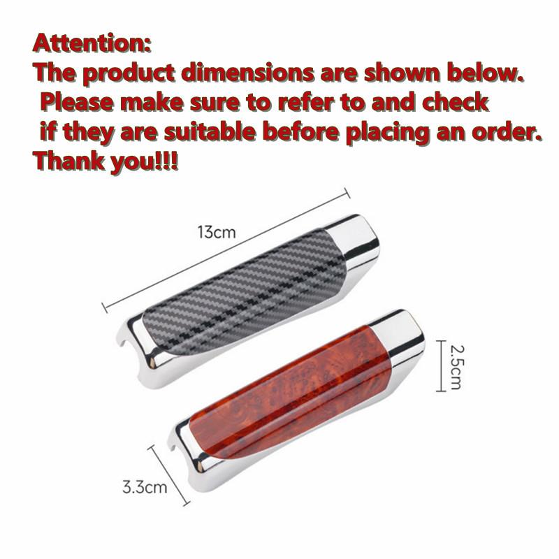Valve Stems Caps Carbon Fiber Car Leather Handbrake Cover Protective Sleeve Hand Brake Protection For Volkswagen Vw Magotan Polo QQ3