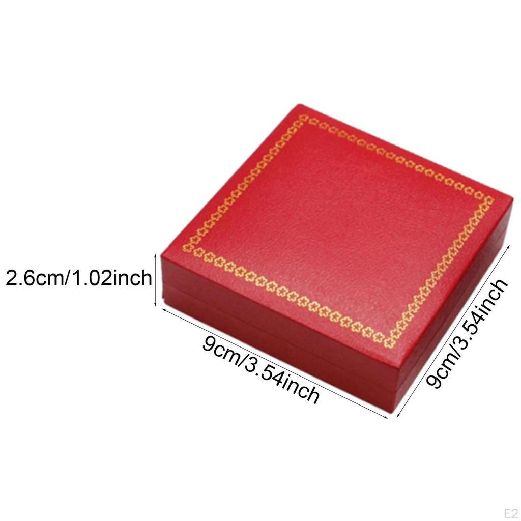 65mm Medal Storage Box Display Case Velvet Lining 3.5x3.5x1inch Accessories for Jewelry Gifts