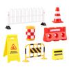 Pretend Play Mini Road Construction Fence Highway Construction Scene Model  Doll House