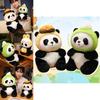 Adorable Panda Plush Toy With Ice Cream And Hamburger Delivery Outfit Perfect For Kids Birthday Gifts
