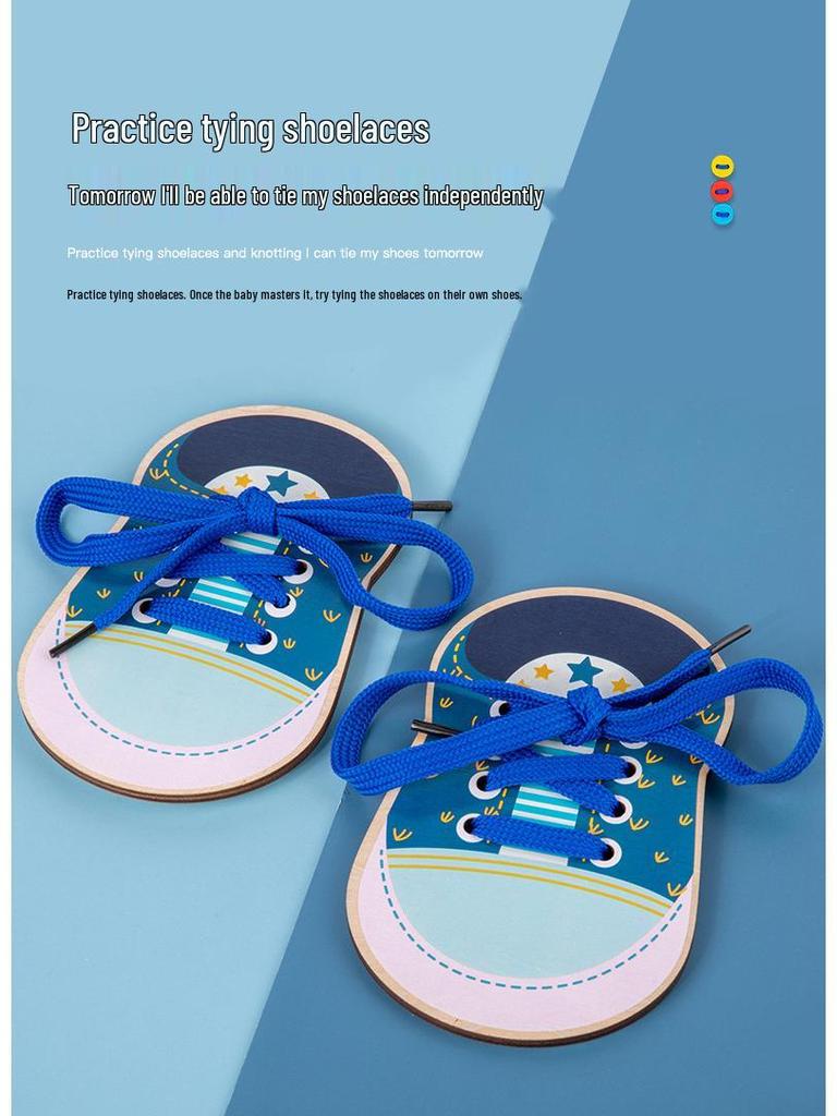 Деревянная игрушка для нанизывания пуговиц для детского сада – Развивает координацию рук и глаз и жизненные навыки