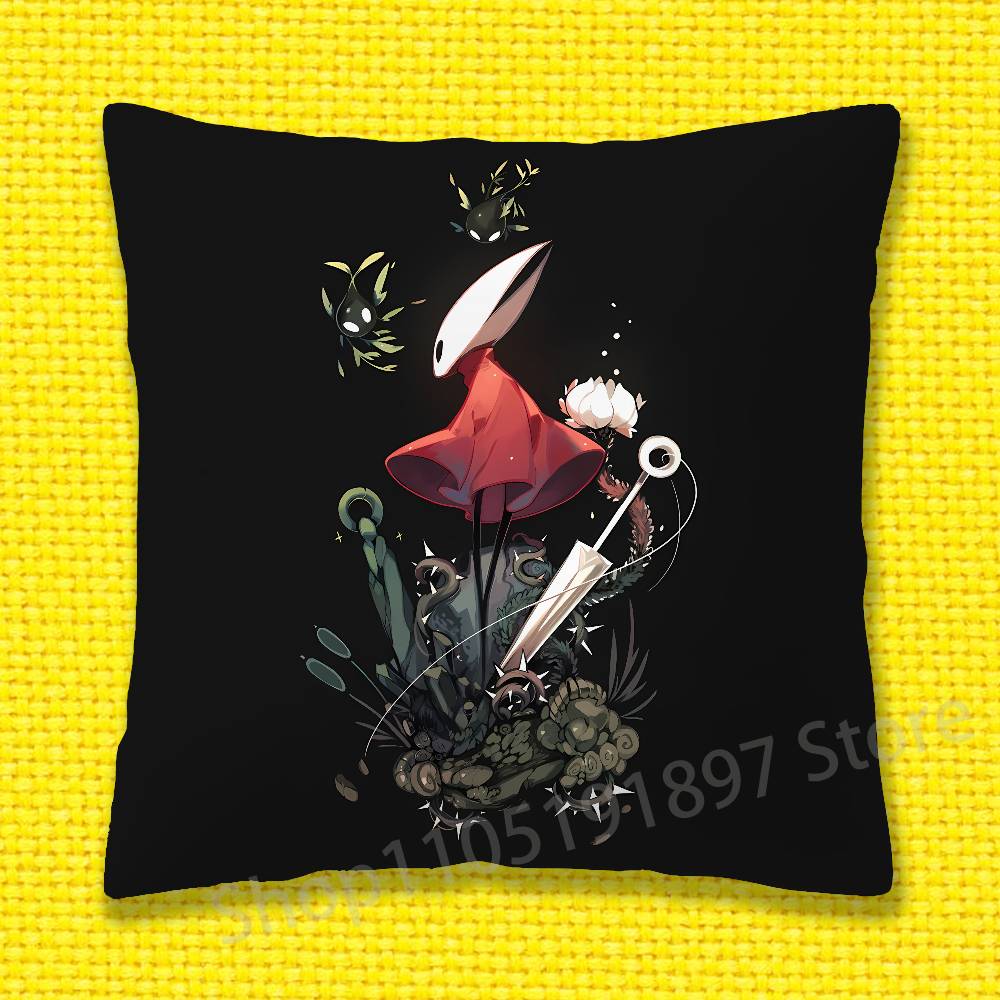 H-Hollow K-Knight Silksong Наволочка для декоративной подушки 30x30см 40x40см 45x45см 50x50см 55x55см Квадратная Наволочка для диванной подушки
