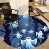 1PC Ghost Forest Office Round Area Rug, Mat Suitable For Office, Under Office Chairs Bedroom Living Room Home Decor, Room Deco