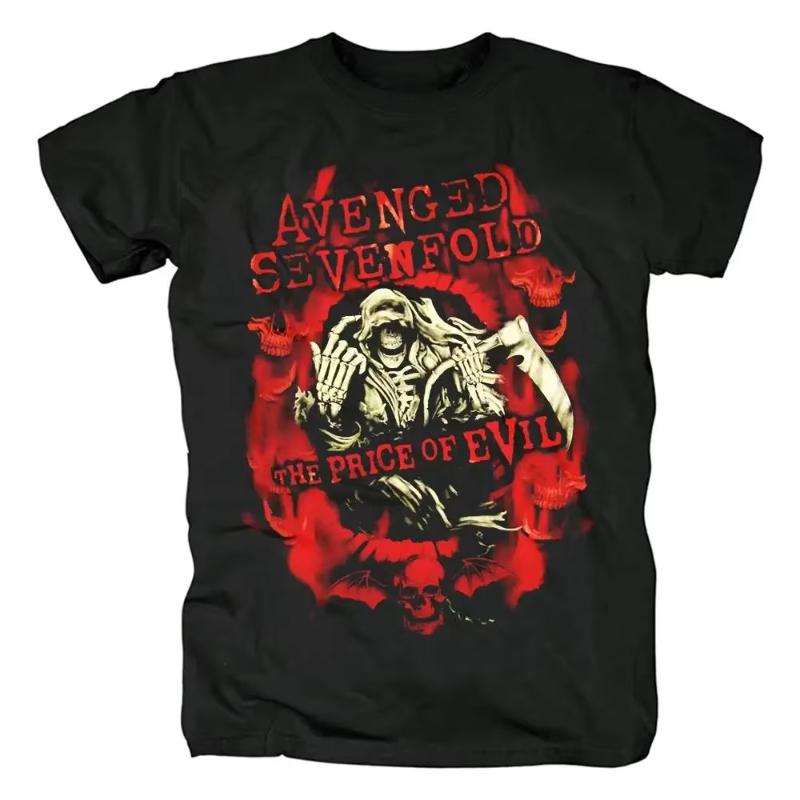 Мужская футболка в стиле харадзюку, металкор, Avenged Sevenfold, рок, хип-хоп, уличная одежда, футболка, хэви-метал, футболка больших размеров для женщин 62446