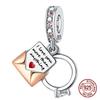 Серебро 925 пробы медь Любовь Семейное дерево Кошки Собаки Воздушный шар Подвески-бусины Подходят для оригинальных браслетов-шармов DIY Бусина Женщины Циркон Изготовление