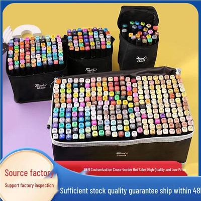 Двусторонние быстросохнущие акварельные маркеры, 48 цветов, большой емкости для студентов