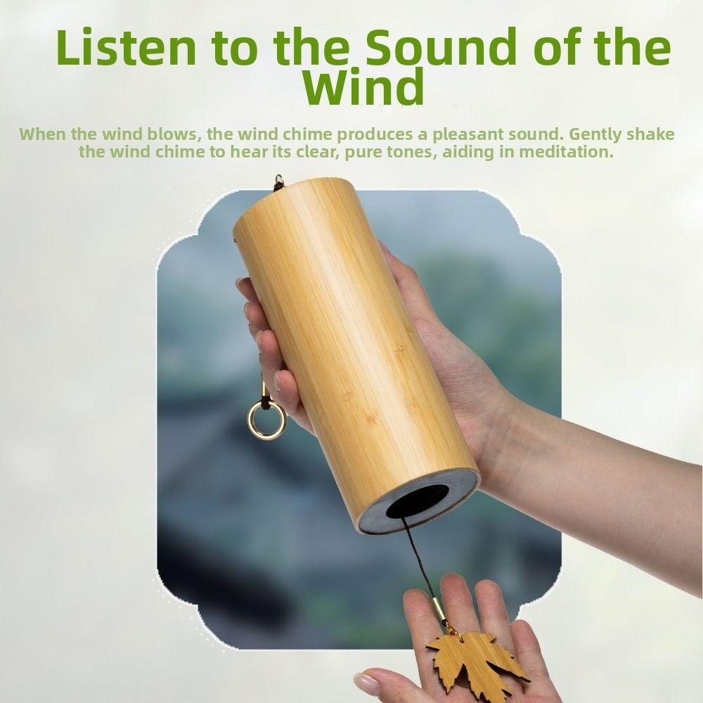 Hand Cranked Musical Windchime Antique Blessing Bell Landscape Decor Bamboo Wind Chimes Garden