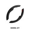 For Tesla Model 3 Y 2017-2023 Carbon Fiber Steering Wheel Cover Steer Wheel Cover Protector Interior Accessories