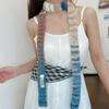Imitation Cashmere Long Narrow Scarves Harajuku Style Striped Knitted Shawl Y2K Scarf  Streetwear