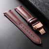 Calfskin Watch Strap Men's and Women's Cowhide Leather Belt Butterfly Buckle Accessories Wear-Resistant Black Universal 14mm 16mm 20mm 22mm 24mm