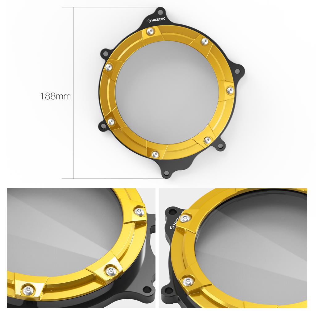 NICECNC 2000-2024 For Suzuki DRZ400SM DRZ400S DRZ400E DRZ400 DR-Z 400 E S SM Water Pump Cover & Transparent Clutch Cover Guard