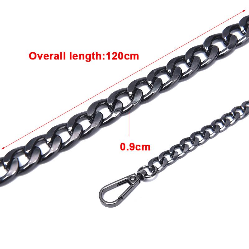 Металлическая алюминиевая цепь для сумки, сменные детали, аксессуары для сумок через плечо, сшитых вручную, съемные ремни ручной работы