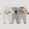 Autumn Winter Velvet Knit Baby Romper - Warm Pajamas for Newborn Boys and Girls