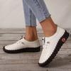 Platform Loafers Women 'S Casual Shoes  New Summer Leather Flats Comfortable Slip On Mom Shoe Plus Size Oxfords Mujer Zapatos