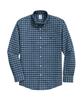 [Brooks Brothers] Негладящаяся эластичная оксфордская рубашка с логотипом GF, сезонный узор, повседневная, классический крой, 100223188, синий, другое, 2, М