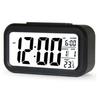 Alarm Clock Table Clock Stylish Digital Light Clock Easy To See Simple Thermometer Multifunctional Black