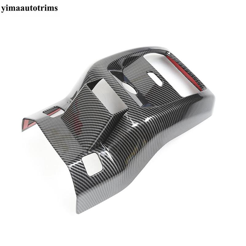 For Ford Mustang Mach E - Carbon Fiber Door Glass Window Lift Switch Panel Rear Seat Air AC Vent Cover Trim Accessories
