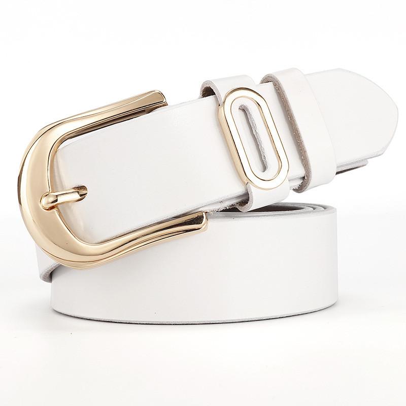 Leather Belt For Women With Alloy Pin Buckle And Trendy Design For Daily Fashion