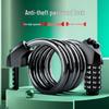 Waterproof Anti-theft Steel Cable Lock for Motorcycles, E-Bikes, and Helmets