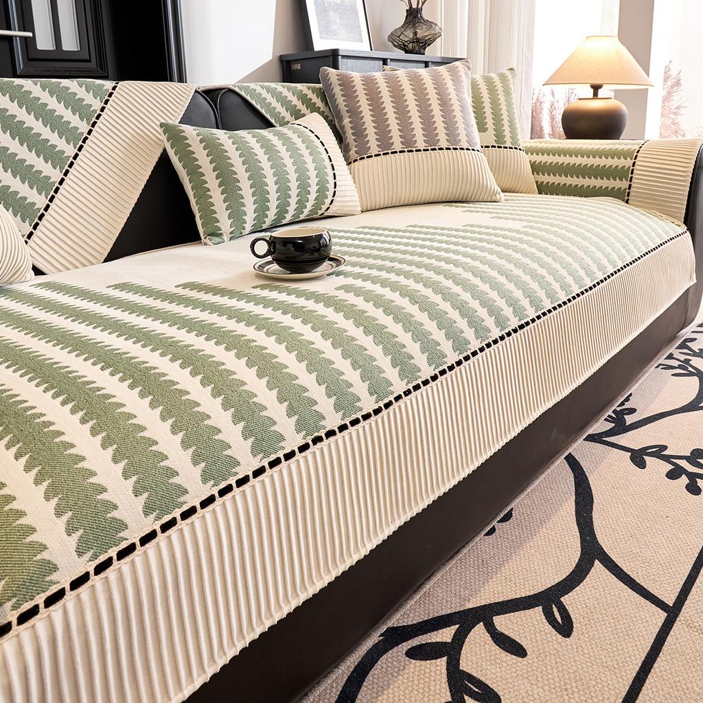 French High-End Sofa Cushion, Universal In All Seasons, Non-Slip Seat Cushion, Fashionable Splicing Sofa Cover, Cover Cloth, Backrest Towel