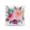 Чехол на подушку 18x18 с акварельными цветами и бабочками для декора фермерского дома весной/летом