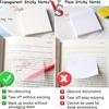 Transparent Sticky Notes for Exam Prep: Strong Adhesion, Cross-Border Annotation, Info Reminder, 3x3in (7.5x7.5cm) Memo Pads