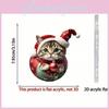 Car Accessory Acrylic Cat Cartoon Style For Holiday Christmas Tree Home Decor Gift