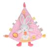 Baby Safety Blanket Chewable Softness Pink Bunny Shape Soothe Security Towel for Bedroom