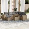 VidaXL Garden Lounge Set with Cushions 8 Pcs Beige Wicker 3275319