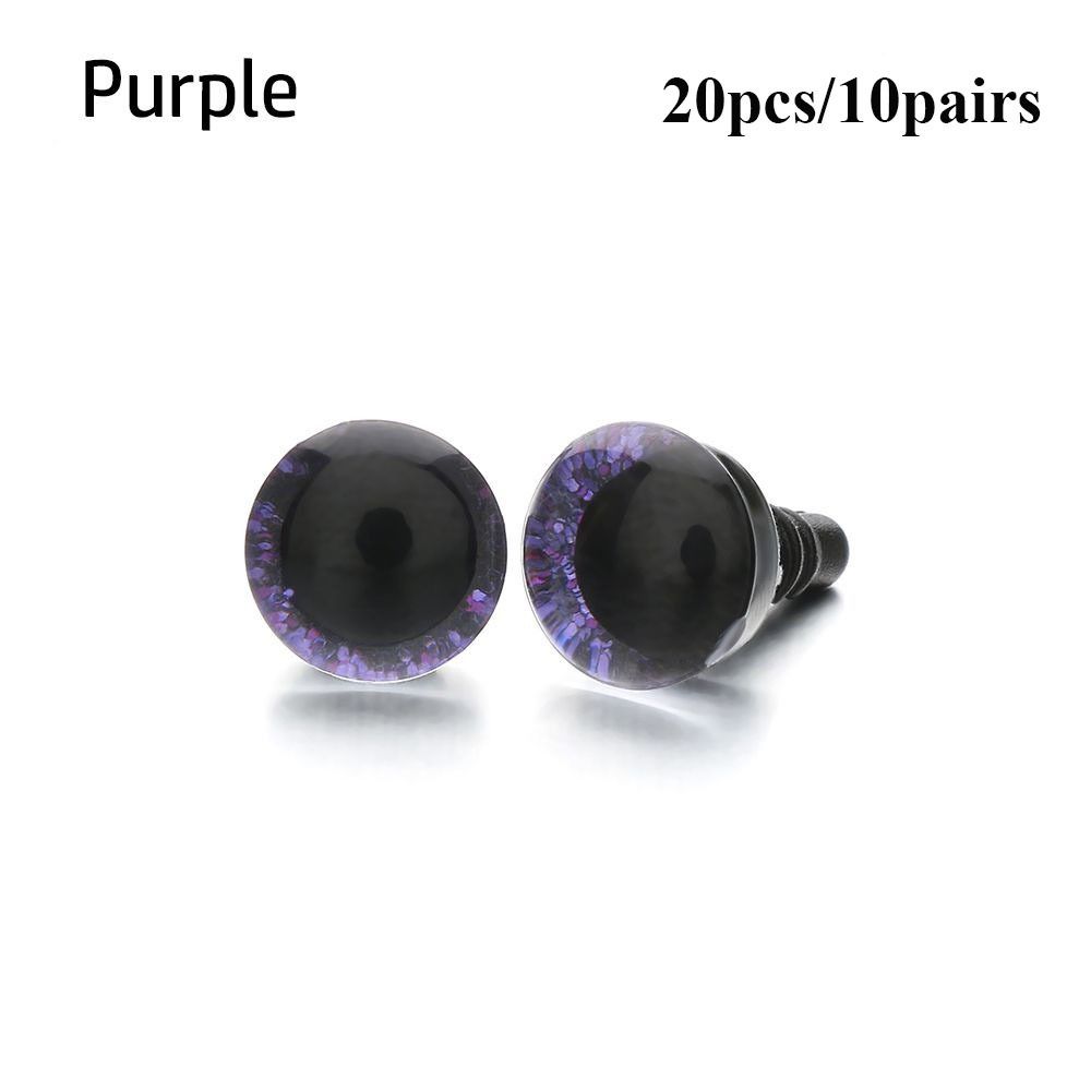 20pcs/10pairs 8 Colors Puppet Crystal Eyes with Washer Glitter Crystal Eyes DIY Doll Accessories