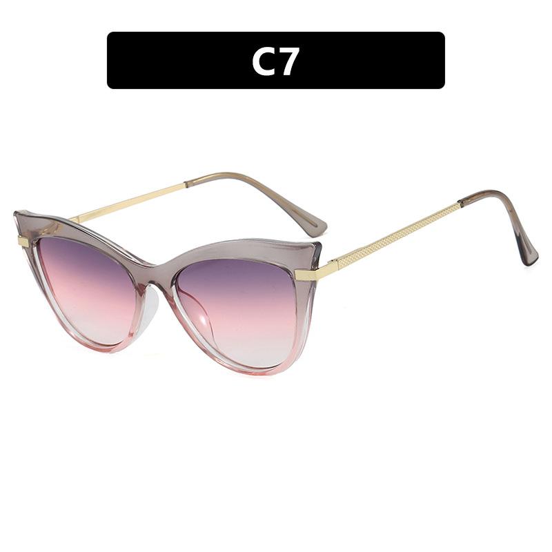 Cat's eye flat mirror ins Internet celebrity anti-blue light glasses frame European and American personality trend Spice girl plain glasses frame