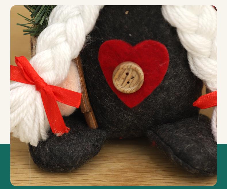 Новая Рождественская вязаная шапка с веткой сосны и украшением Рудольф - Праздничный подарок для вечеринки, игрушка