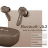 Hammer Беспроводные Bluetooth-наушники-вкладыши Solitude с временем работы до 22 часов, ENC, быстрой зарядкой Type-C, защитой от воды IPX4, Bluetooth v5.3 (Мокко Браун)