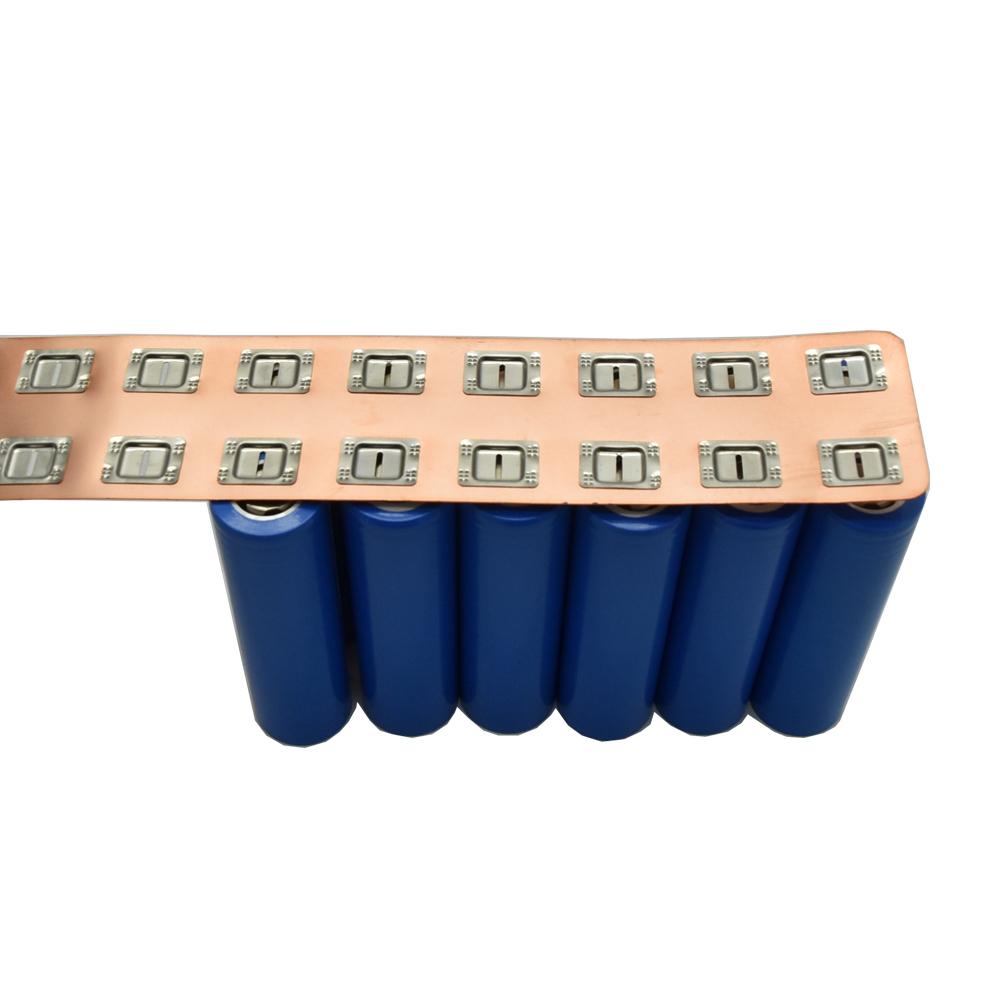 Copper Busbar 21700 1P2P Copper Strip 18650 Cells Straight Sort Dislocation Sort Power Battery Connection Busbar 0.3MM 2PCS