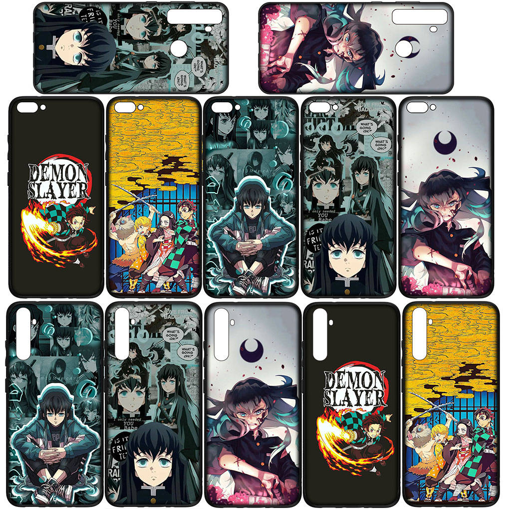 Для Samsung Galaxy S24 S23 iPhone 16 15 14 Xiaomi Redmi Note 13 12 11 Plus 9 Pro Max X XR Чехол Muichiro Tokito Demon Slayer Kamado Tanjiro OPPO Huawei