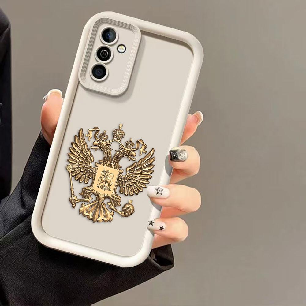 Russian Emblem Flags Phone Case For Samsung A07 A50 A70 A03 A03S A04 A05 A05S A06 A11 A12 A10 M16 M15 M34 M51 M54 NOTE 20 Cover