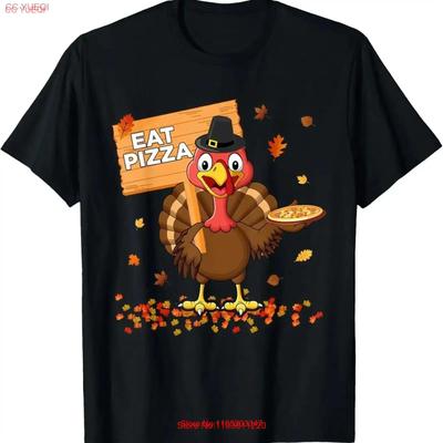 Смешная Индейка Ест Пиццу День Благодарения Семейная Совместная Мужская Детская Футболка винтажная Стиранная Удобная с принтом Стильная Мягкая homme