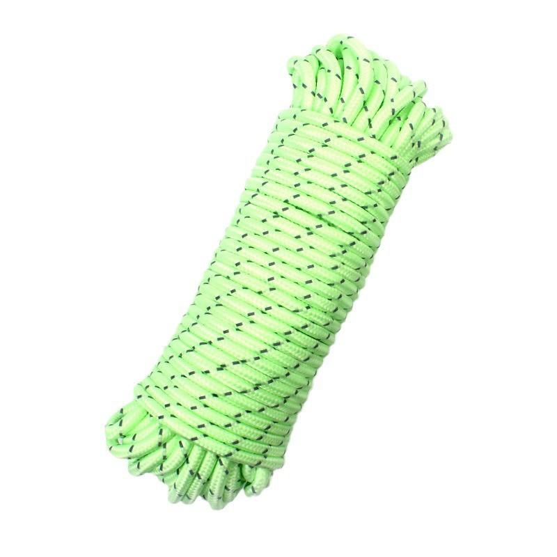 20m High Visibility Reflective Camping Rope 5mm Thick Heavy Duty Tent Guy Line Outdoor Shelter Wind Resistance