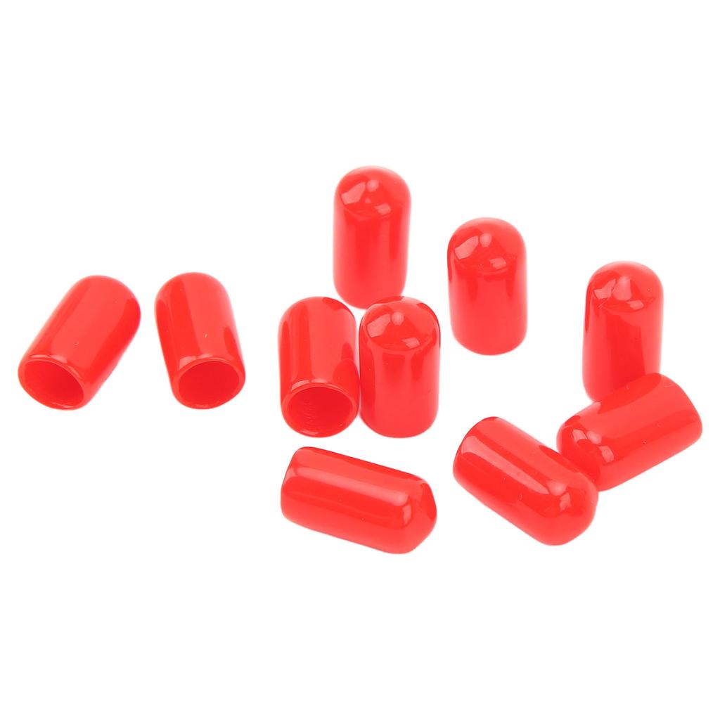 20 Pcs 6mm Brake Caliper Bleed Screw Nipple PVC Dust Cap High Durability for Braking Systems In Most Vehicles Red