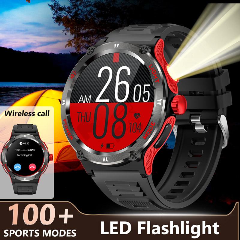 Smart Watch for Men(Answering/Making Calls), IP68 Waterproof Outdoor Smart Watch with Voice Control Call