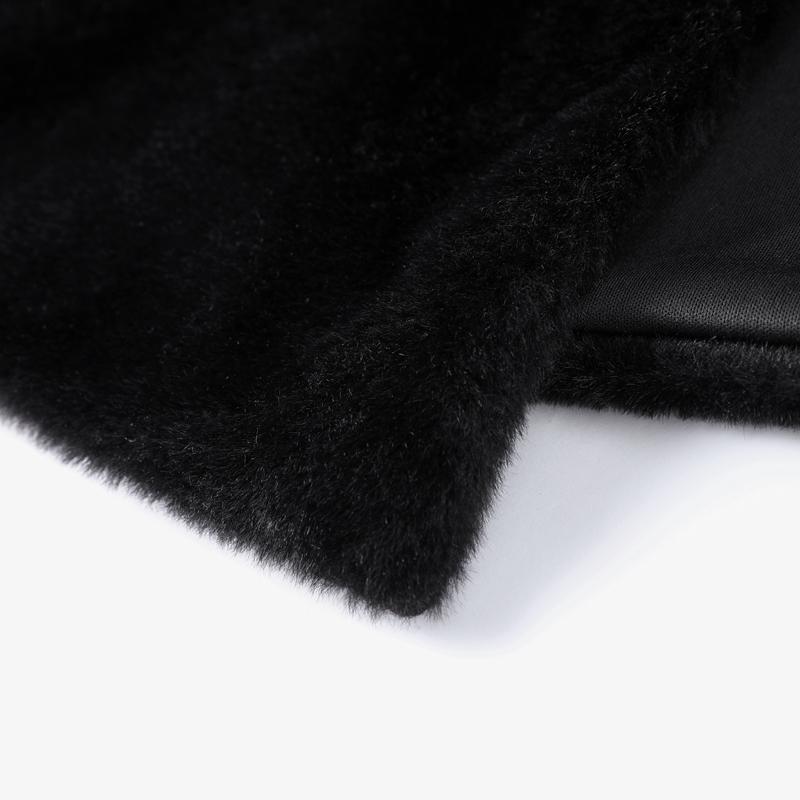 Женские меховые жилеты с высоким воротом, теплые свободные безрукавки, женские жилеты-накидки 2025 года, ранняя весна, уличные роскошные топы-безрукавки для леди