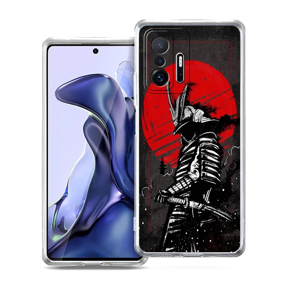 Чехол для телефона для Xiaomi Mi Poco X7 X6 X5 NFC X3 Pro 17 15T 15 14T 14 13T 11 12 13 Lite Прозрачный ТПУ чехол Японский Бусидо Самурай
