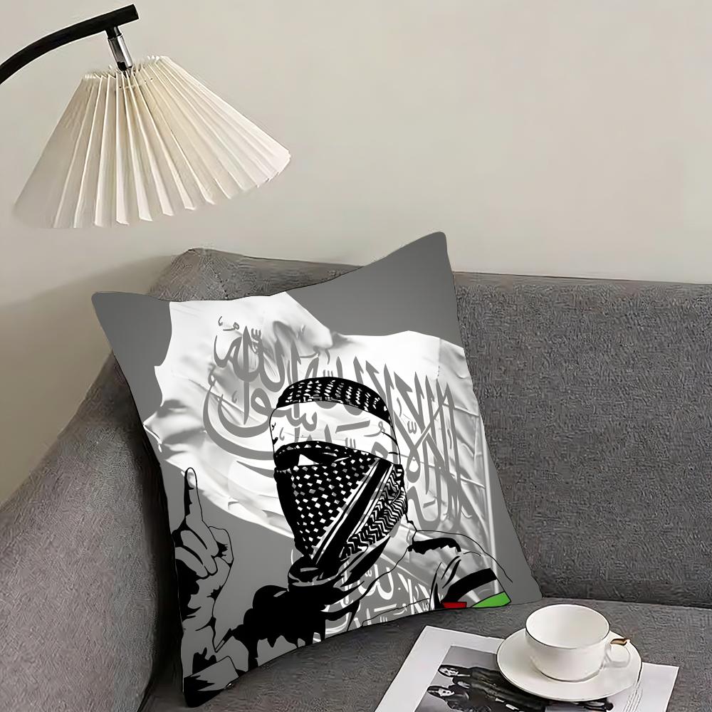 Chechen National Flag Cushion Cover Reversible Plush Pillow Cover – For car, sofa, bedroom, perfect as a gift.