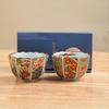 Japanese Mino Ware Old Imari Master Tea Cups Gift Set